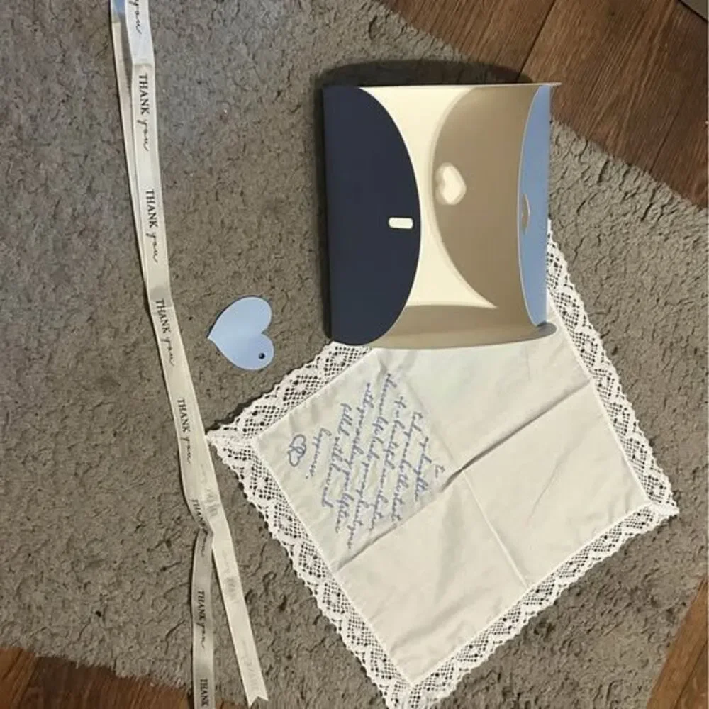 Something Blue Embroidered Handkerchief “to My Daughter” Gift